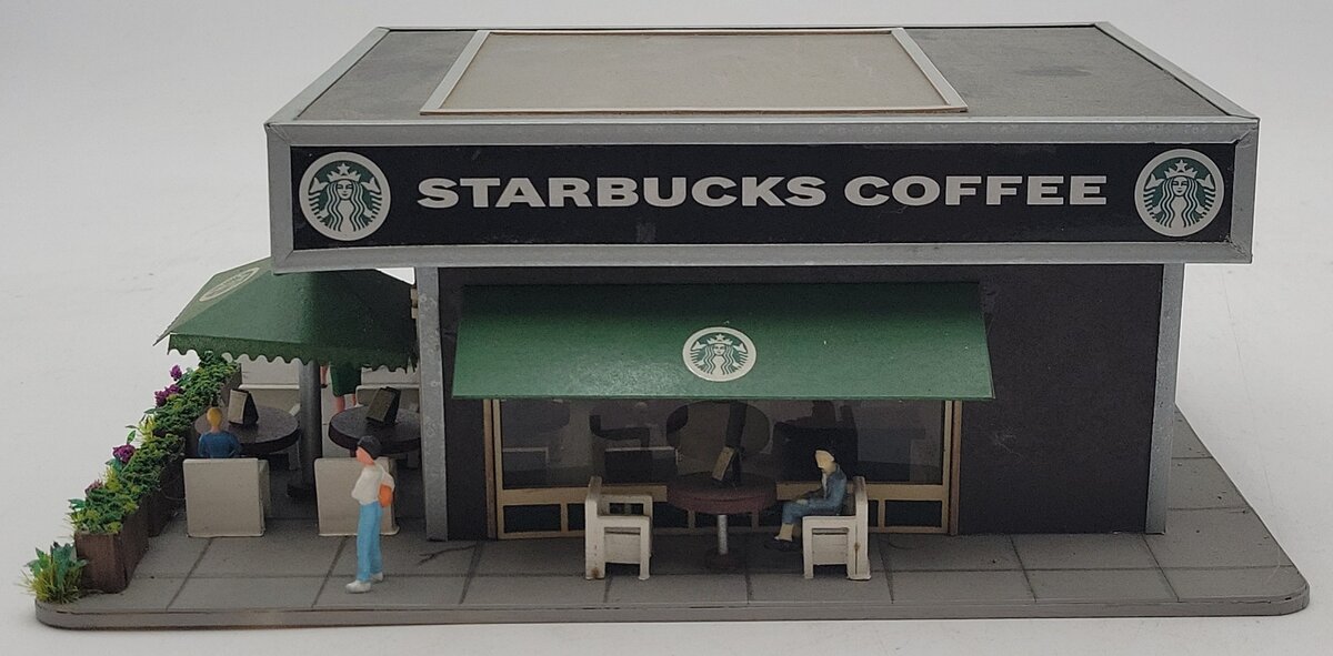 Menards 279-4325 O Gauge Assembled Starbucks Coffee Shop EX