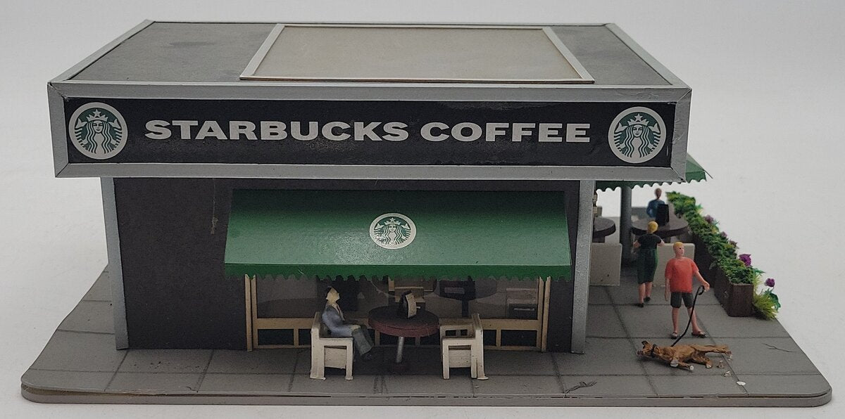 Menards 279-4325 O Gauge Assembled Starbucks Coffee Shop EX