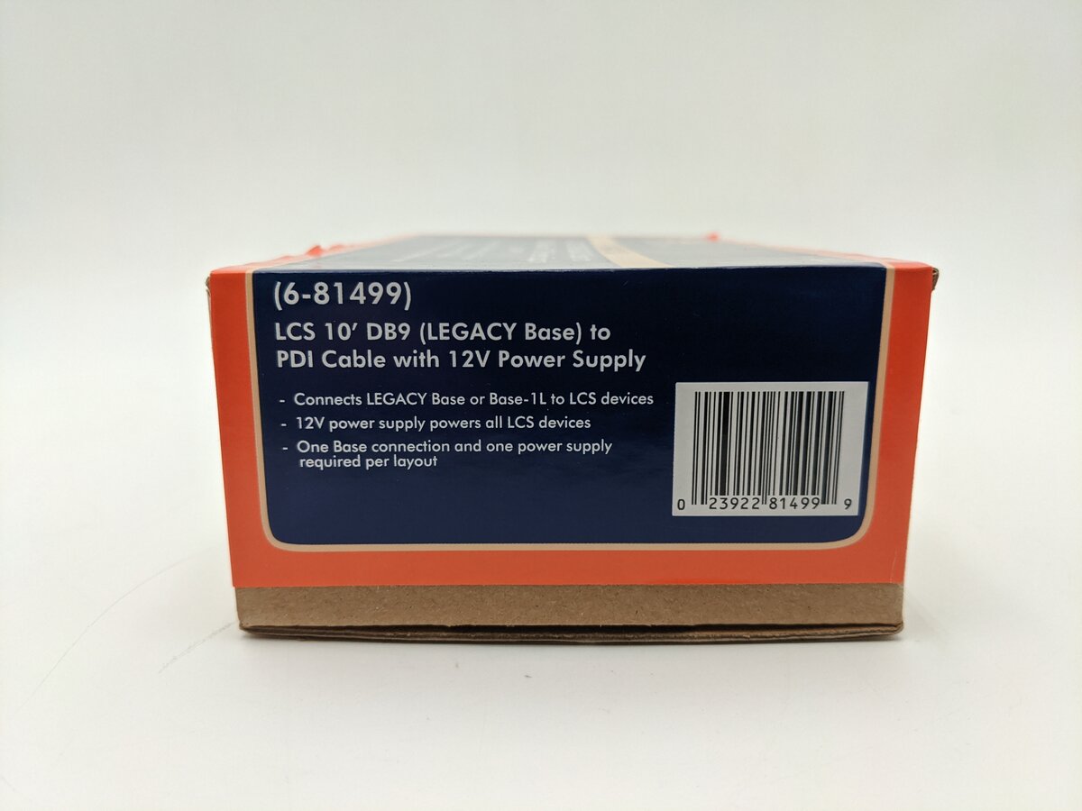 Lionel 6-81499 Legacy LCS 10' DB 9 Base to PDI Cable with 12 V Power Supply NIB