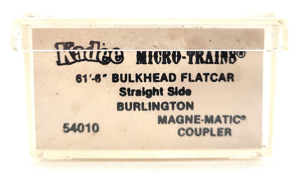 Micro-Trains 05400010 N Burlington Northern 61' Bulkhead Flatcar #621466 LN/Box