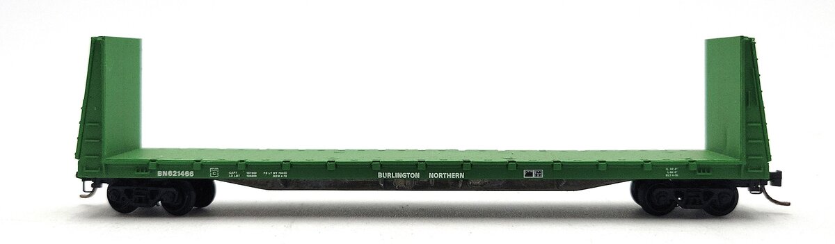 Micro-Trains 05400010 N Burlington Northern 61' Bulkhead Flatcar #621466 LN/Box