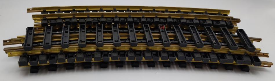 Aristo-Craft 11500 G Euro Brass 5 Ft. Diameter Curved Track Sections (9) VG/Box