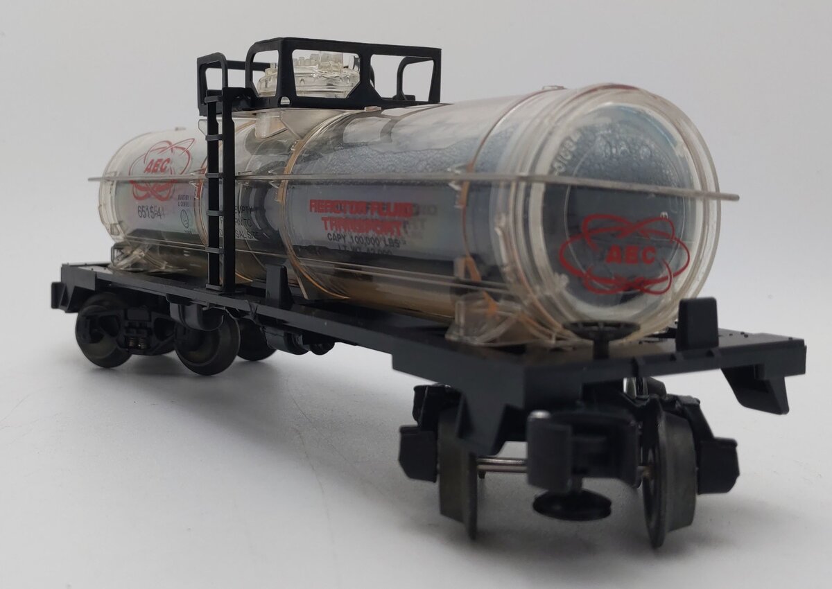 Lionel 6-16160 O Gauge AEC Reactor Fluid Tank Car #6515-4 (Black) EX/Box