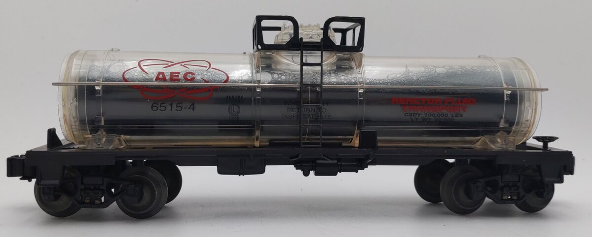 Lionel 6-16160 O Gauge AEC Reactor Fluid Tank Car #6515-4 (Black) EX/Box
