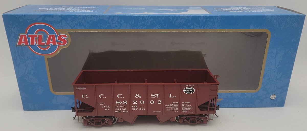 Atlas 9494-1 O Scale C.C.C. & St.L USRA 55 Ton Coal Hopper #82002 (2-Rail) EX/Box
