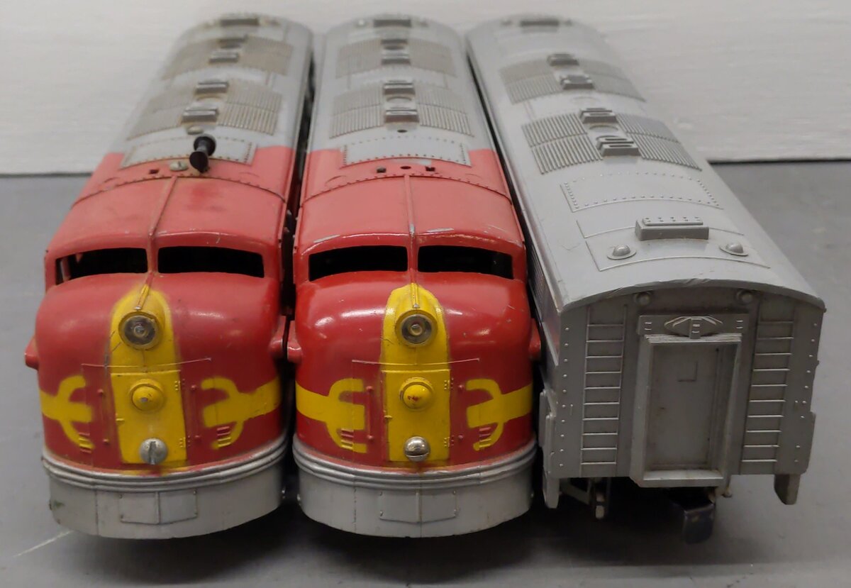 Marx 1095 Vintage O Santa Fe ABA Diesel Locomotives VG