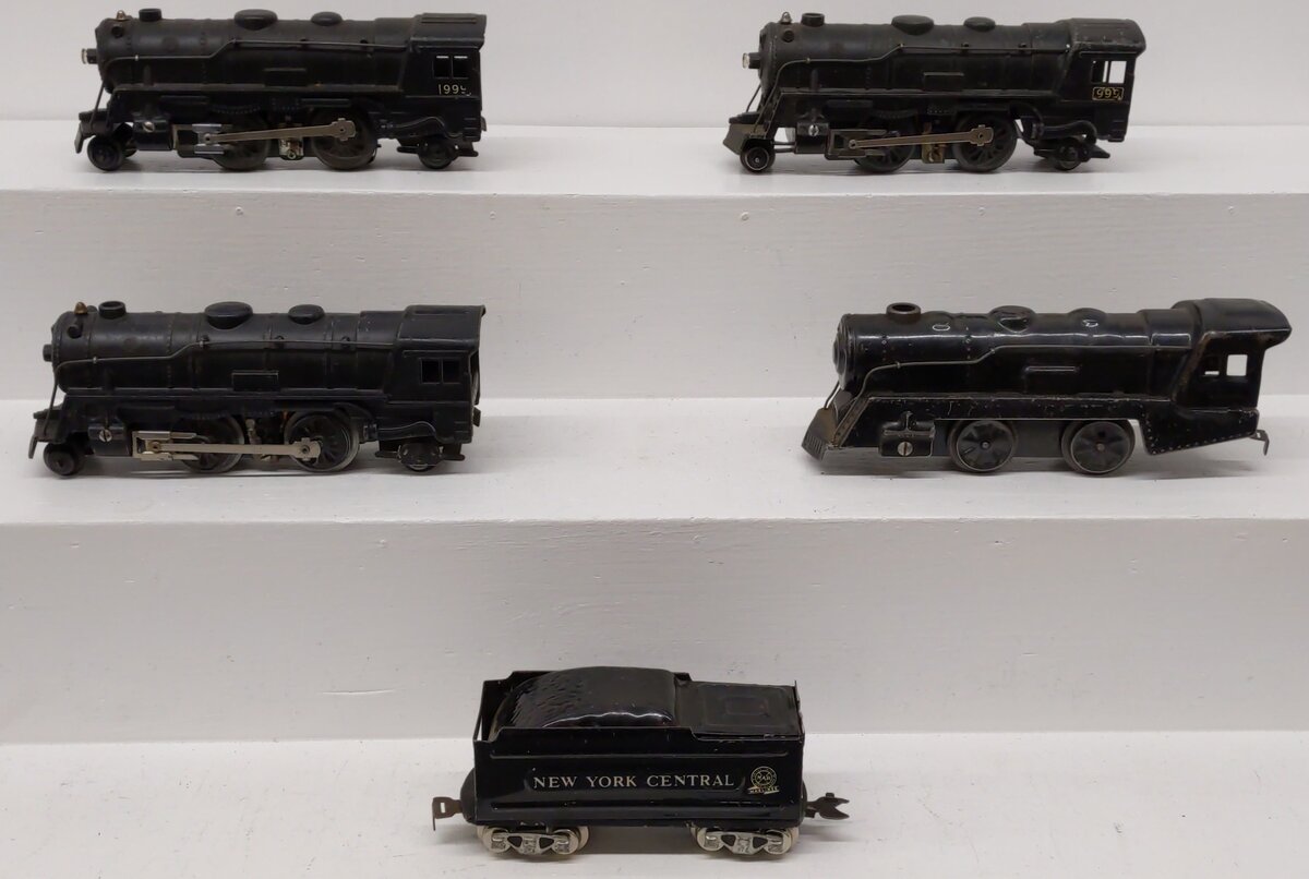 Marx O Gauge Vintage Locomotives and Tender; 999 x 3, [5] VG