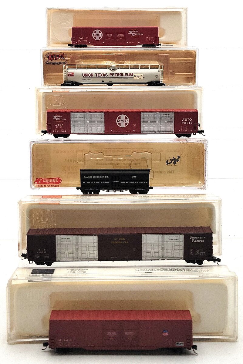 Atlas, Con-Cor, & Other N Scale Assorted Freight Cars [6] EX/Box