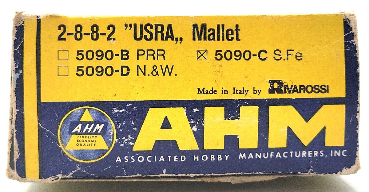 AHM 5090-C HO Scale Santa Fe 2-8-8-2 Y6B Mallet Loco & Tender #2197 EX/Box