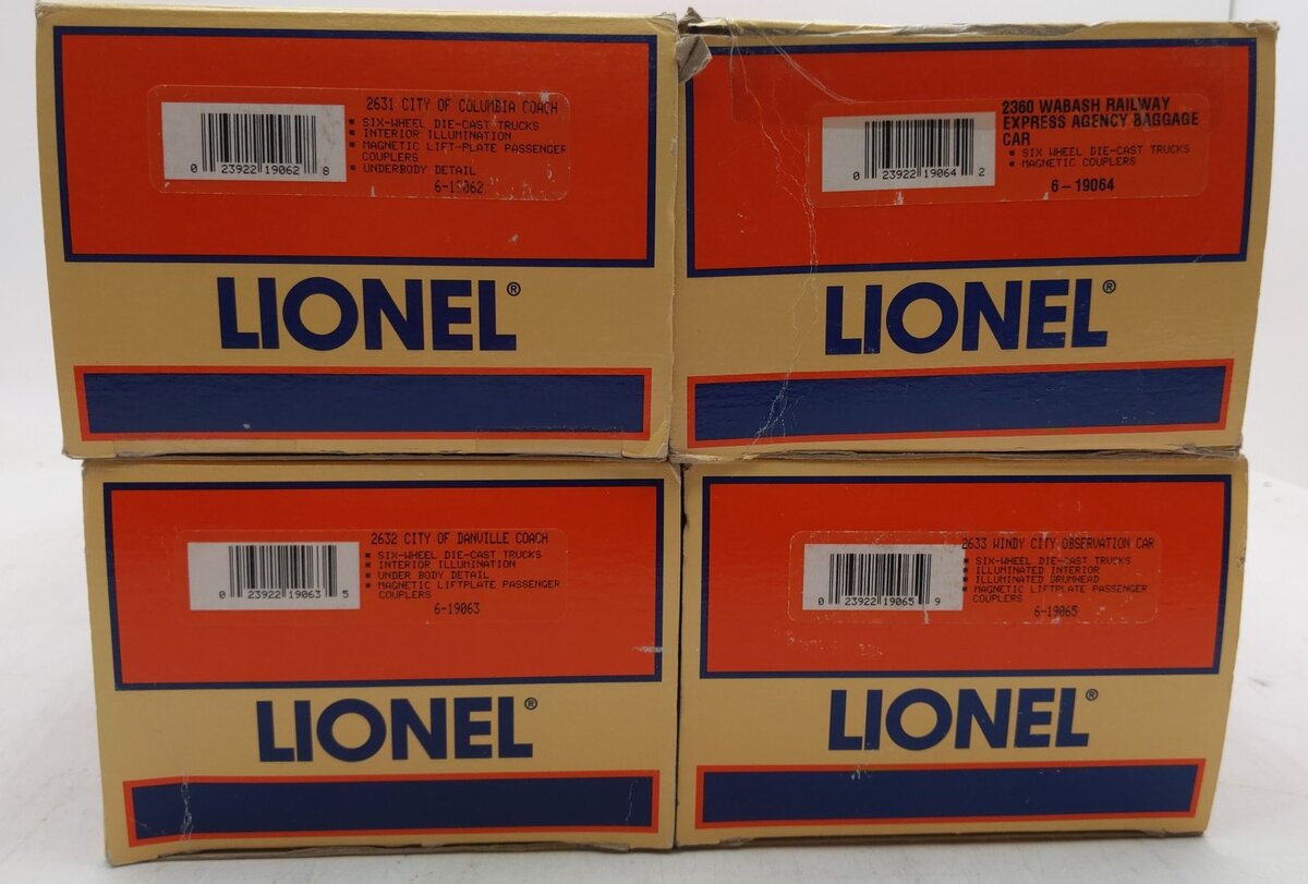 Lionel 6-19061 O Gauge Wabash Railway Passenger Set LN/Box