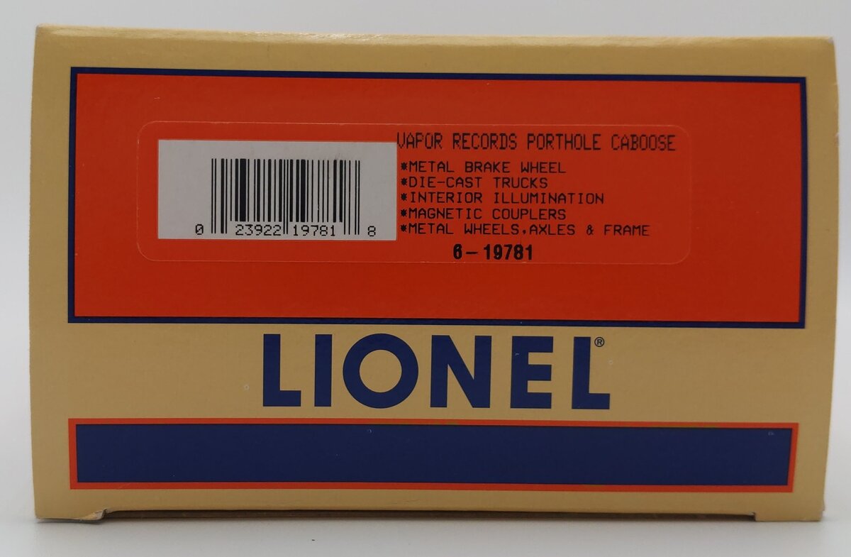 Lionel 6-19781 Vapor Records Holiday Porthole Caboose #6417 LN/Box