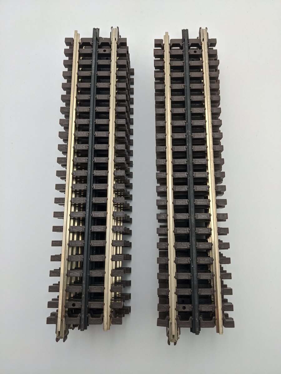 Atlas 6050 O Nickel Silver 10" Straight Track with Brown Ties [10] EX