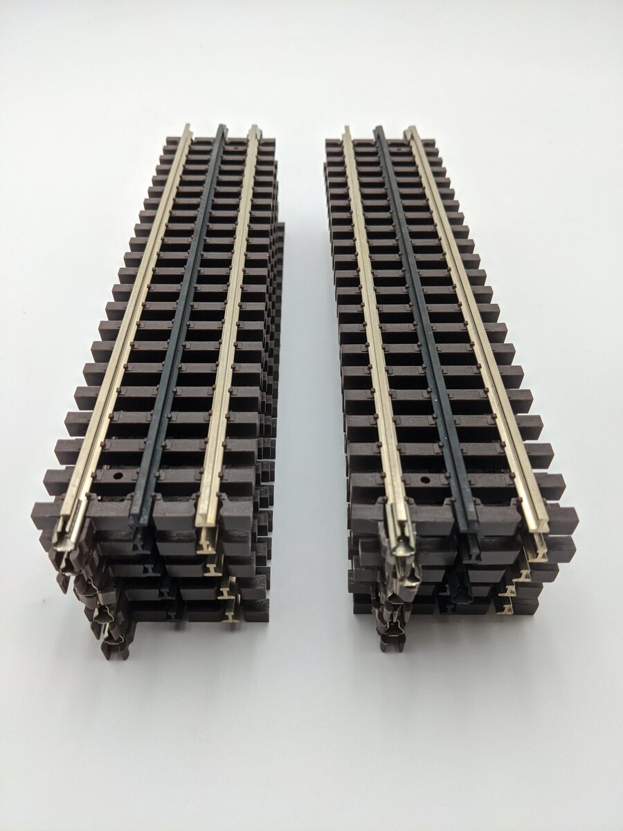 Atlas 6050 O Nickel Silver 10" Straight Track with Brown Ties [10] EX