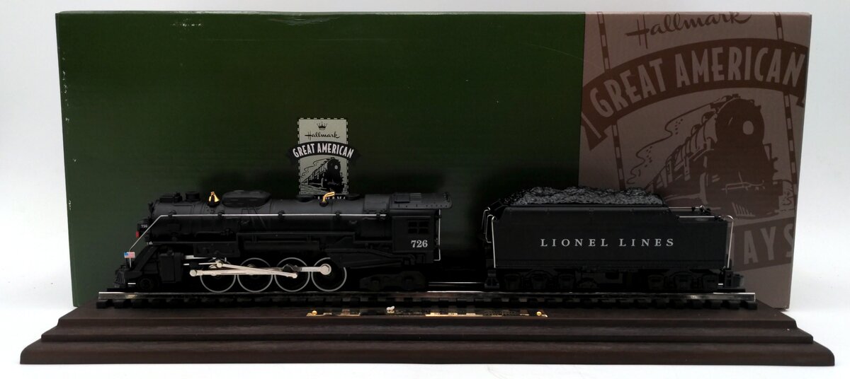 Hallmark 726 Lionel Berkshire Steam Locomotive and Tender with Display Case MT/Box