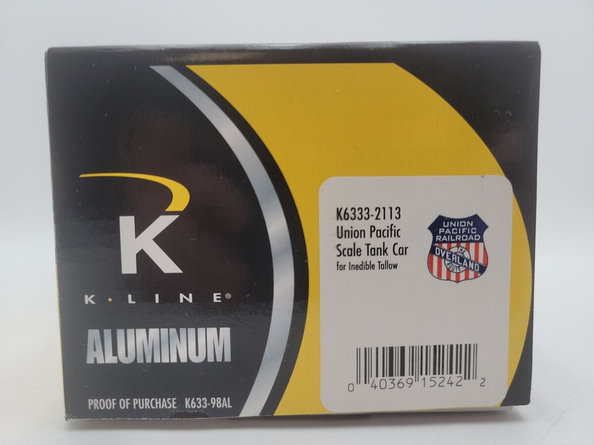 K-Line K6333-2113 Union Pacific Tank Car #640169 EX/Box