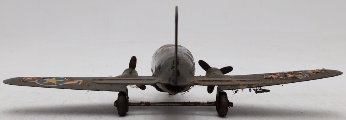 Marx Vintage Pressed Steal Army Airplane