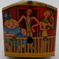 Vintage Tinplate Circus Unpowered Diesel Passenger Car Toy VG