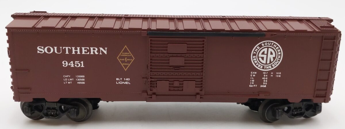 Lionel 6-9451 O Gauge Southern Railway "Famous American Railroad" Boxcar #9451 EX/Box