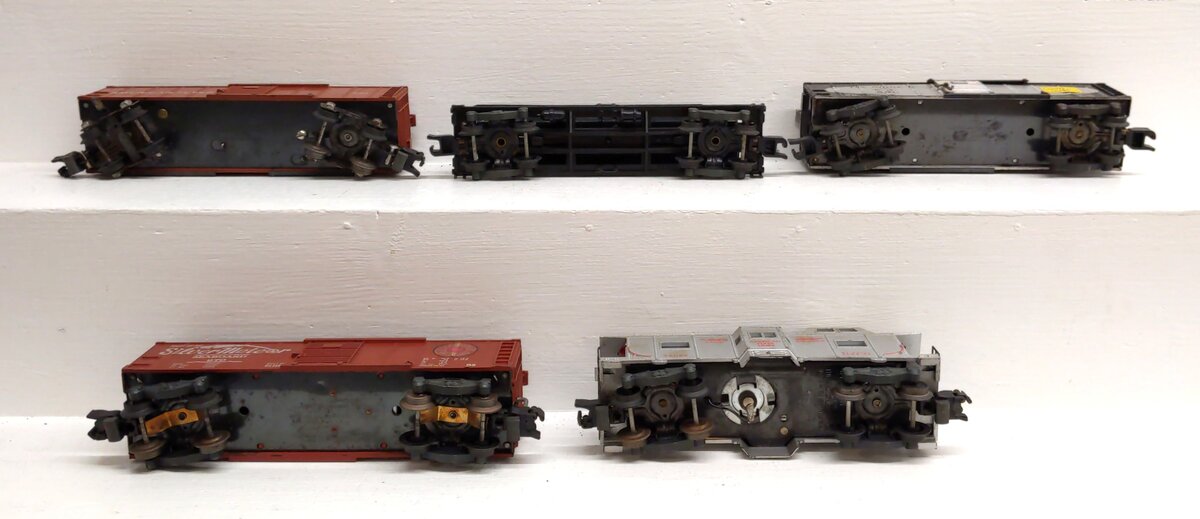 American Flyer S Gauge Assorted Freight Cars: 24321, 25052, 734, 981, 970 [5] VG