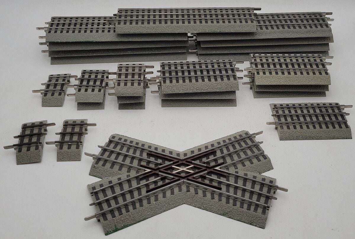 Lionel O Gauge Assorted Track Sections & Crossover [25] VG