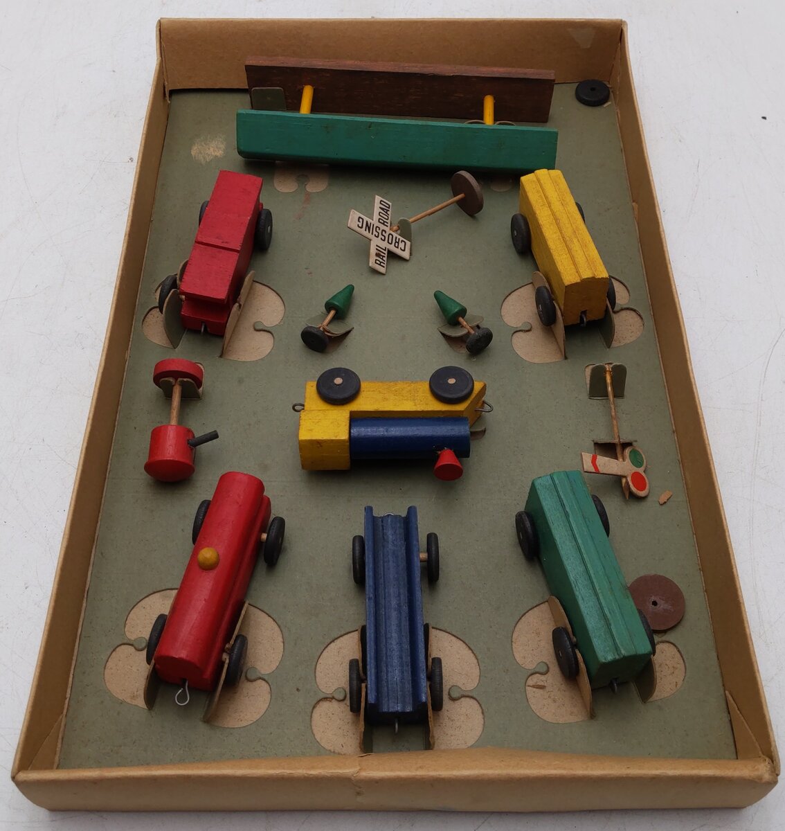 Marj Vintage Midgies Wooden Toy Train Set VG/Box
