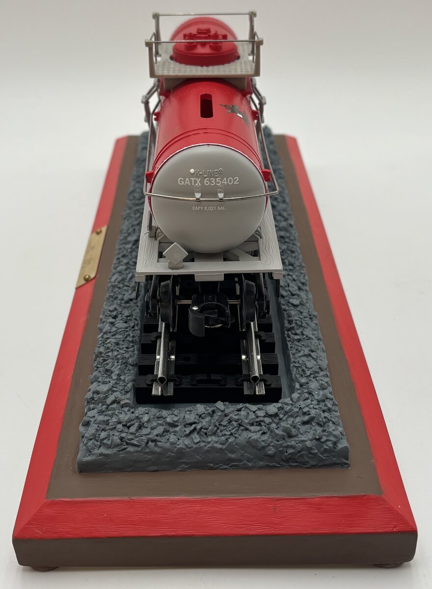 K-Line K-635402 O Anheuser Busch Tank Car Bank w/Display Case LN/Box