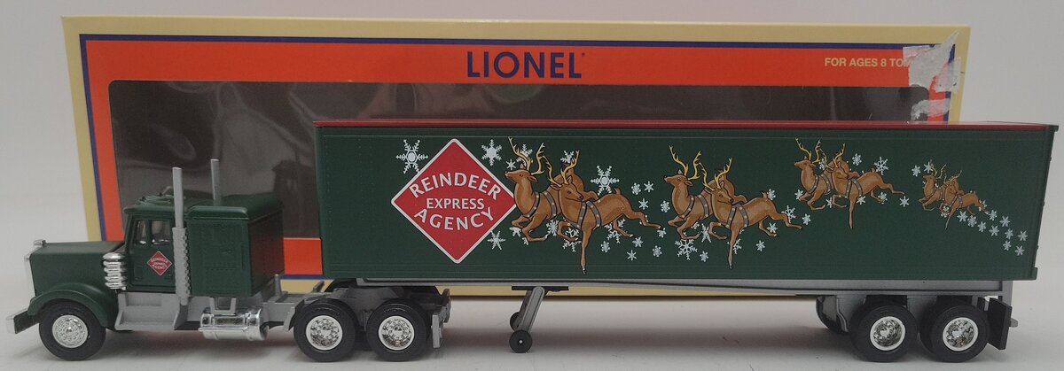 Lionel 6-14260 O Gauge Christmas Tractor Trailer Truck EX/Box