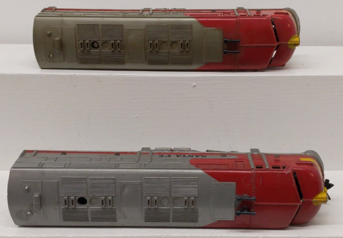 Marx 1095 Vintage O Santa Fe AA Diesel Locomotives VG