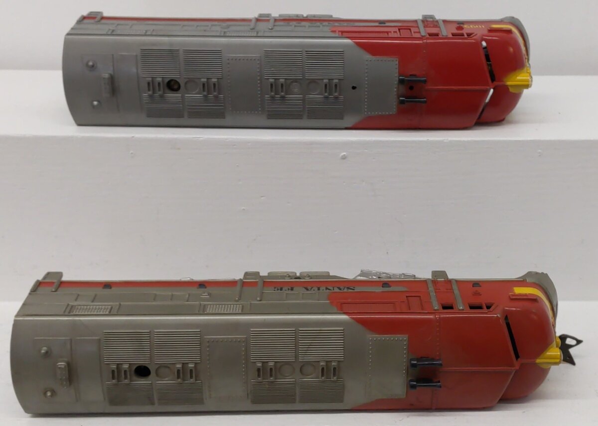 Marx 1095 Vintage O Santa Fe AA Diesel Locomotives VG