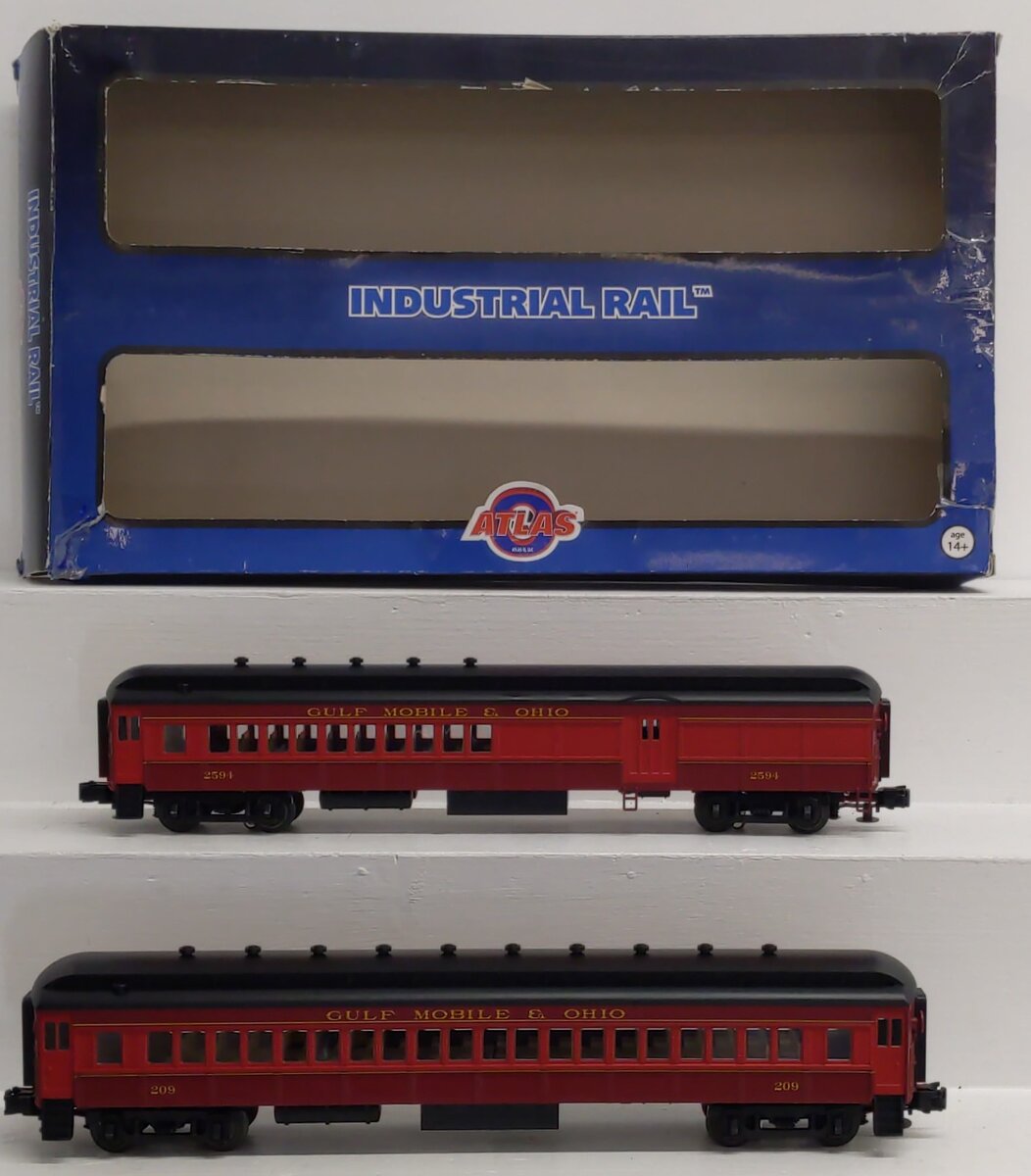 Atlas 1009918 O GM&O Combine and Coach Passenger Cars Set #2594/#209 EX/Box