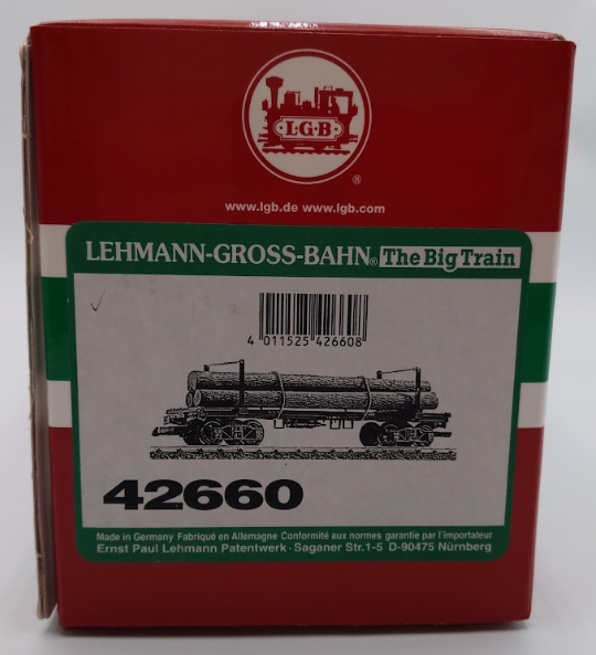 LGB 42660 G Gauge Sumpter Valley Railway Flatcar with Log Load VG/Box