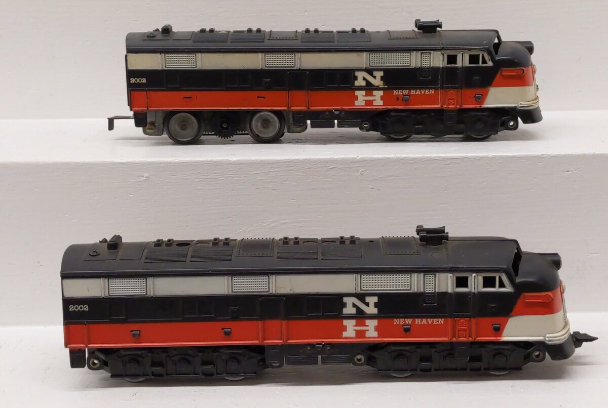 Marx 2002 Vintage O Gauge New Haven ABA Diesel Locomotive Set VG