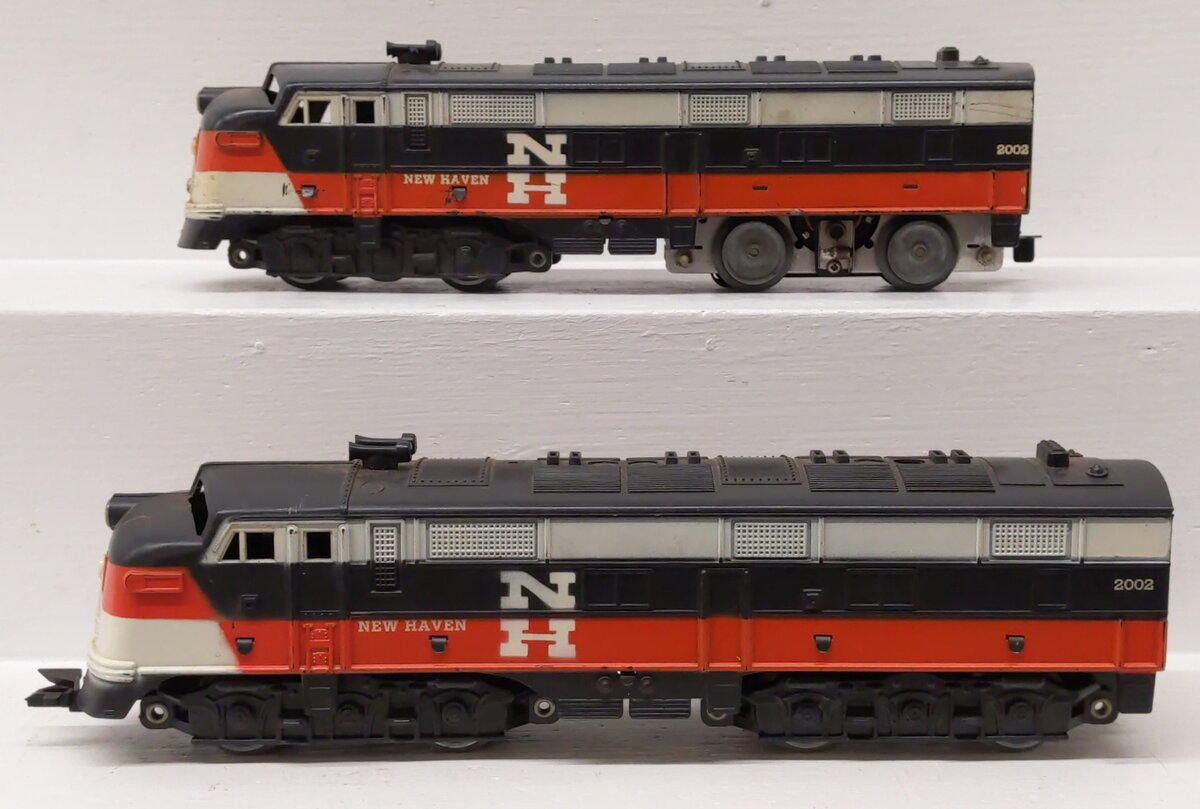 Marx 2002 Vintage O Gauge New Haven ABA Diesel Locomotive Set VG