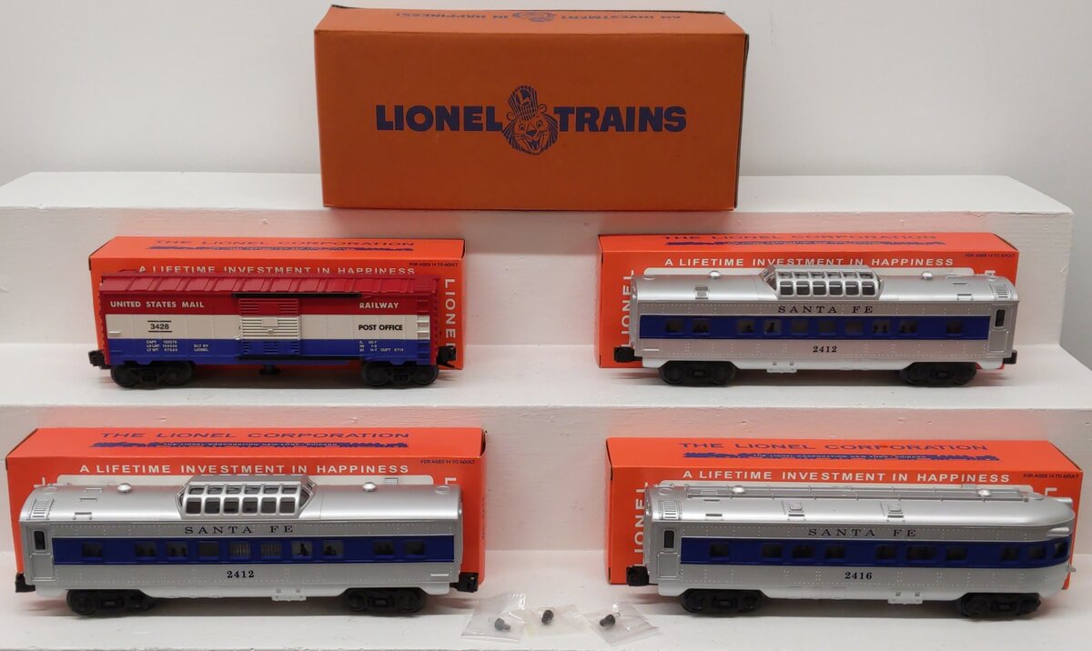 Lionel 6-27767 O Gauge Conventional Classics Santa Fe Passenger Cars (Set of 4) EX/Box