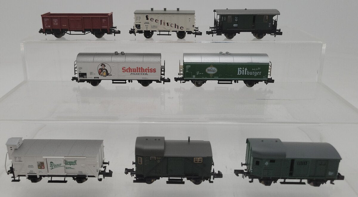 Fleischmann N Scale Assorted Freight Cars [8] EX