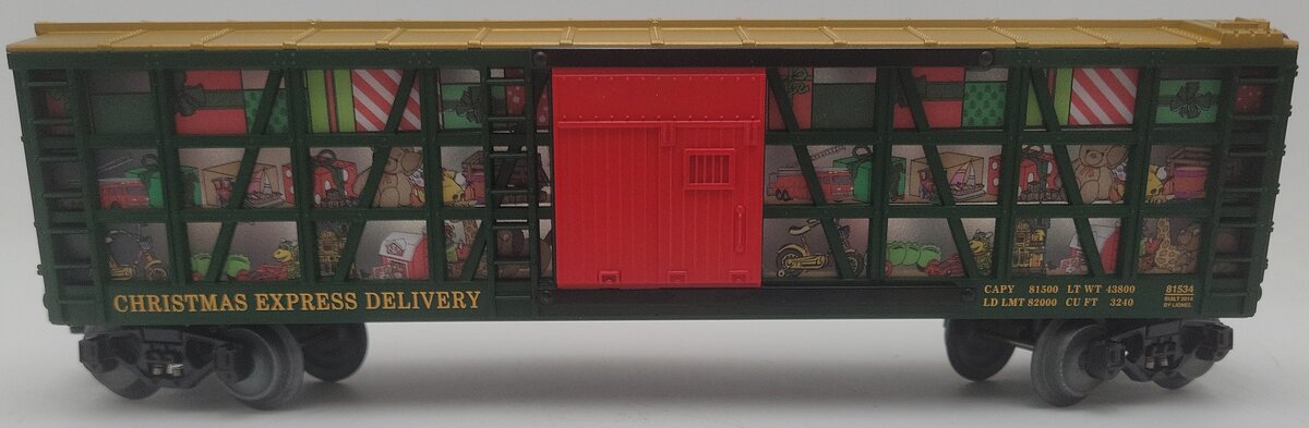 Lionel 6-81534 O Christmas Toys Stock Car EX/Box