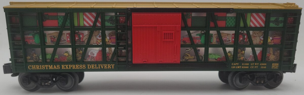 Lionel 6-81534 O Christmas Toys Stock Car EX/Box
