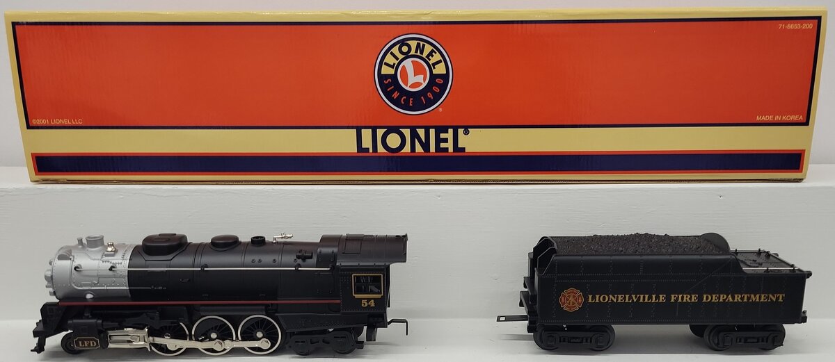 Lionel 6-38063 Lionelville Fire Department 4-6-4 Hudson Steam Locomotive #54 LN/Box