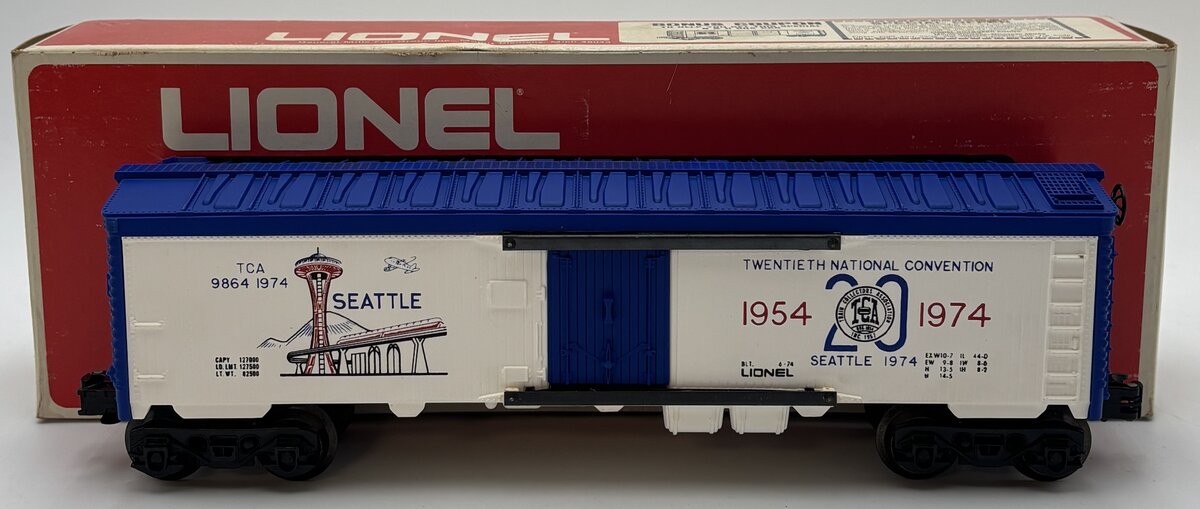 Lionel 6-9864 O Seattle TCA Convention Reefer Car LN/Box
