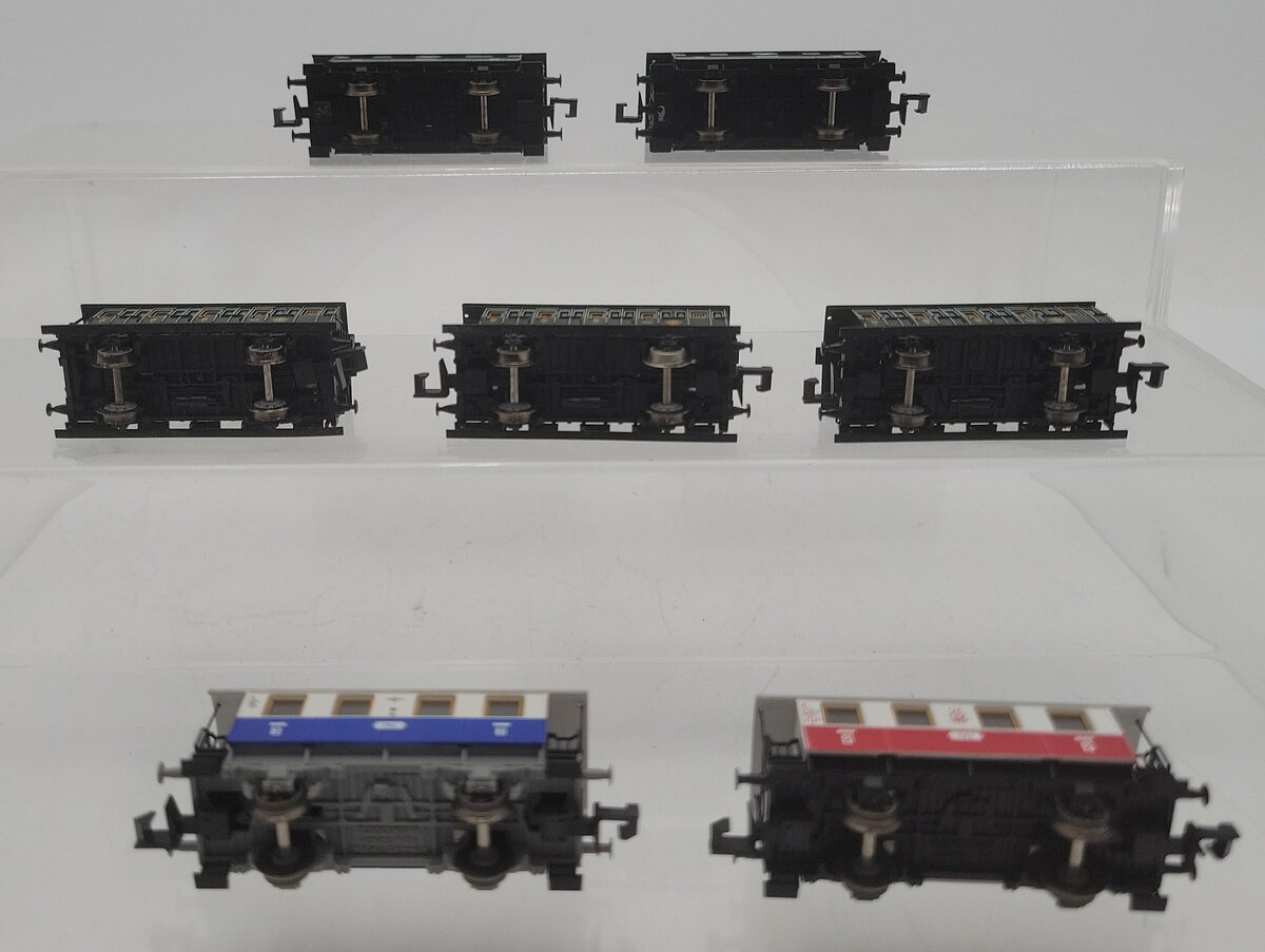 Fleischmann & Trix N Scale Assorted Passenger Cars [7] EX