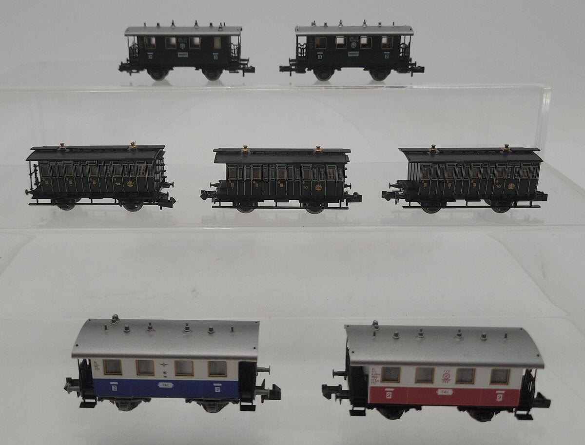 Fleischmann & Trix N Scale Assorted Passenger Cars [7] EX