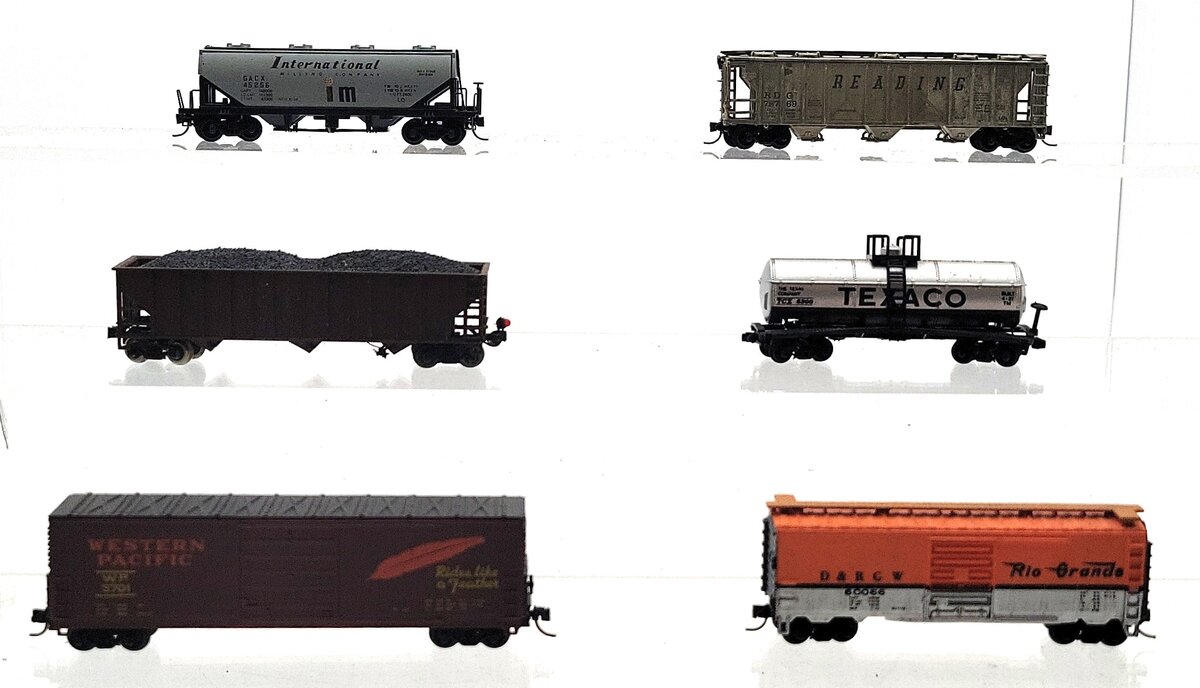 Atlas, Bachmann, & Other N Scale Assorted Freight Cars [6] EX