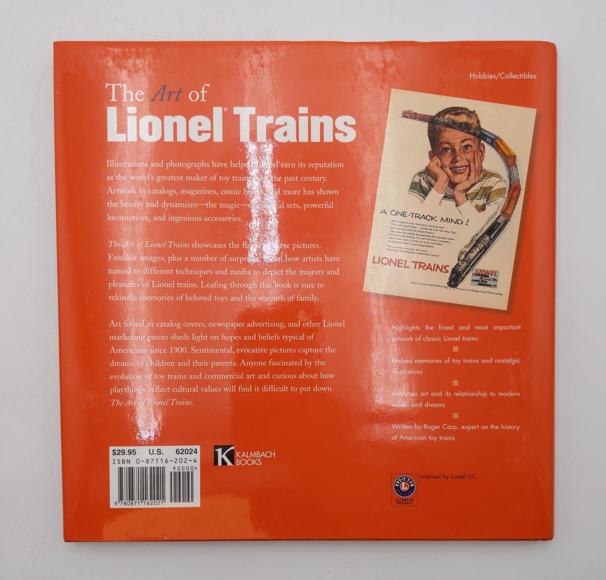 The Art Of Lionel Trains Hardcover Book By Roger Carp EX