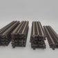Atlas 6050 O Nickel Silver 10" Straight Track Sections with Brown Ties (17) EX