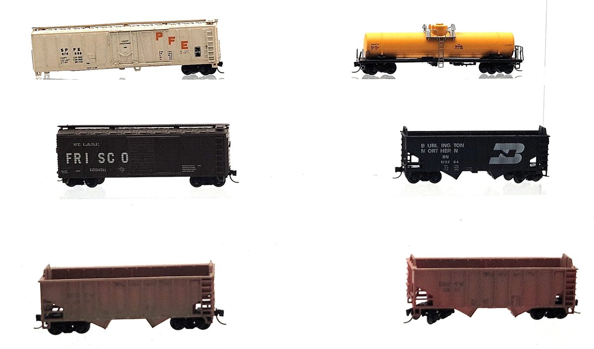 Atlas, Roco & Other N Scale Assorted Freight Cars [6] EX