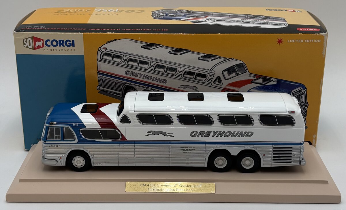 Corgi US54415 1:50 Greyhound Scenicruiser Destination San Francisco LN/Box