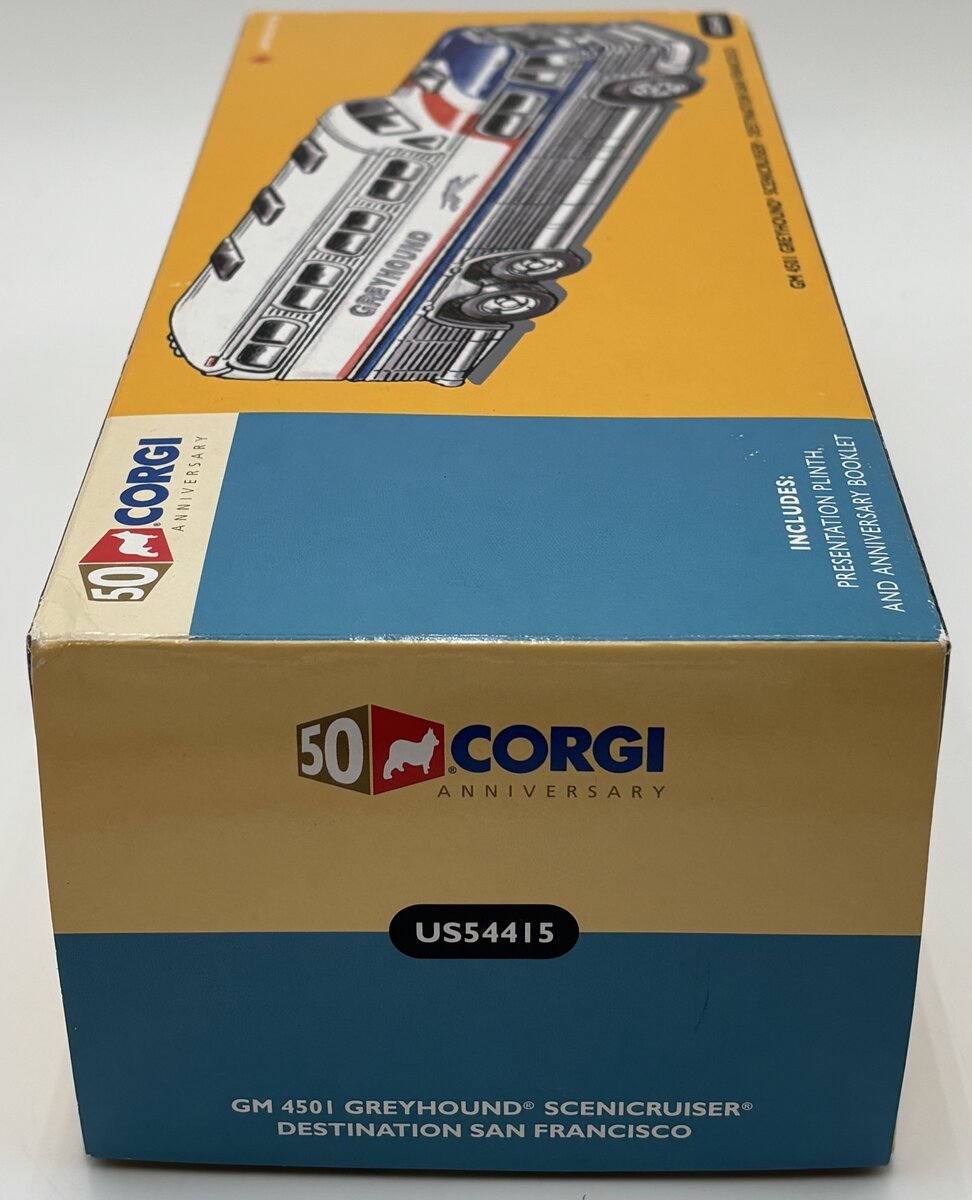 Corgi US54415 1:50 Greyhound Scenicruiser Destination San Francisco LN/Box