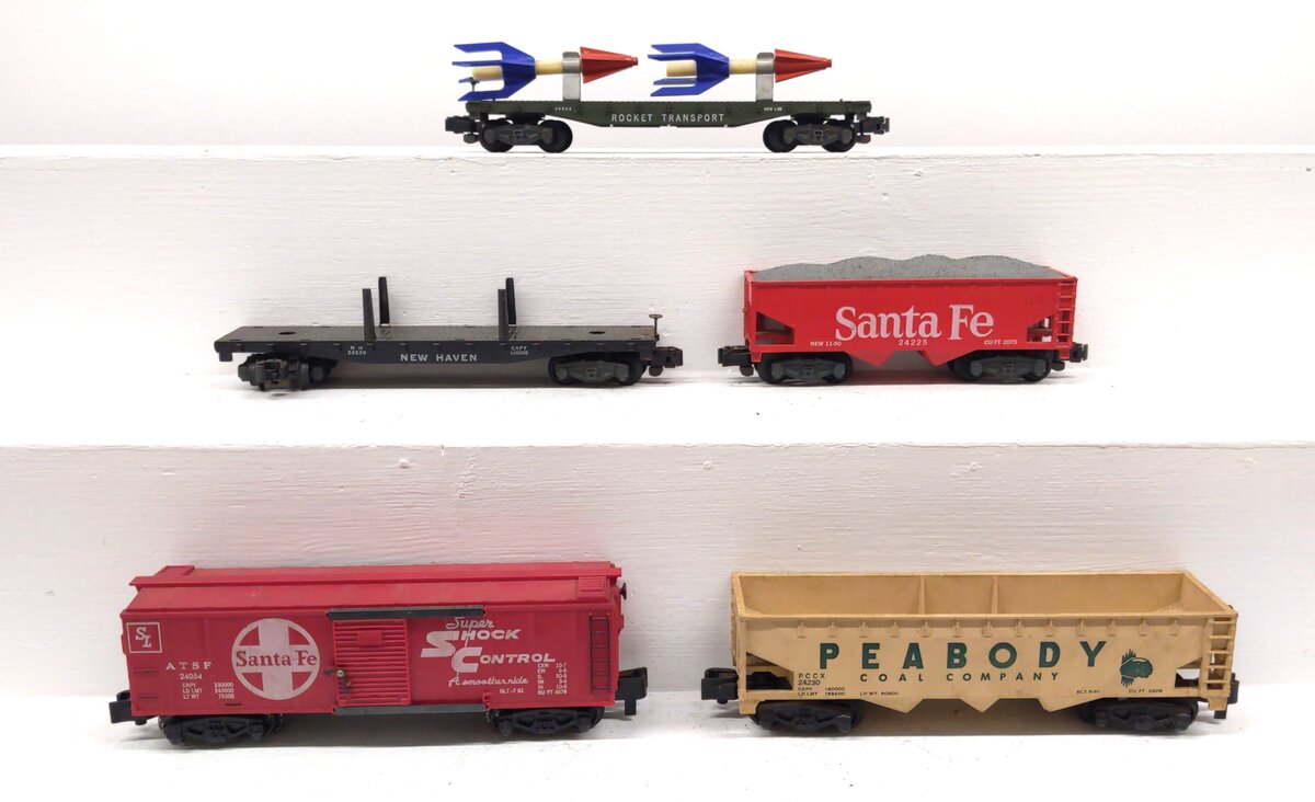 American Flyer S Gauge Assorted Freight Cars: 633, 639, 24577, 980, 65 [5] VG