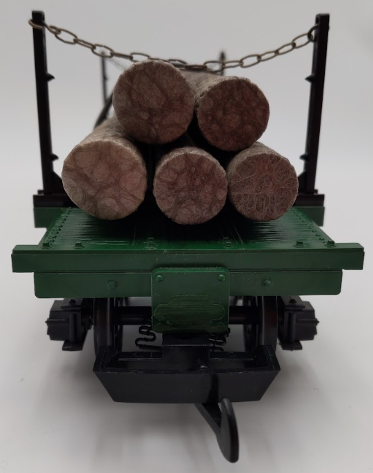 LGB 4066 G Scale Green Flatcar #97 with Log Load (Custom) EX/Box