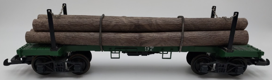 LGB 4066 G Scale Green Flatcar #97 with Log Load (Custom) EX/Box